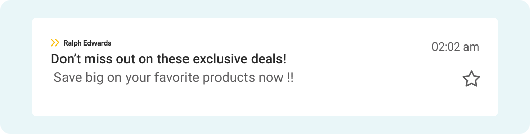 exclusive deals